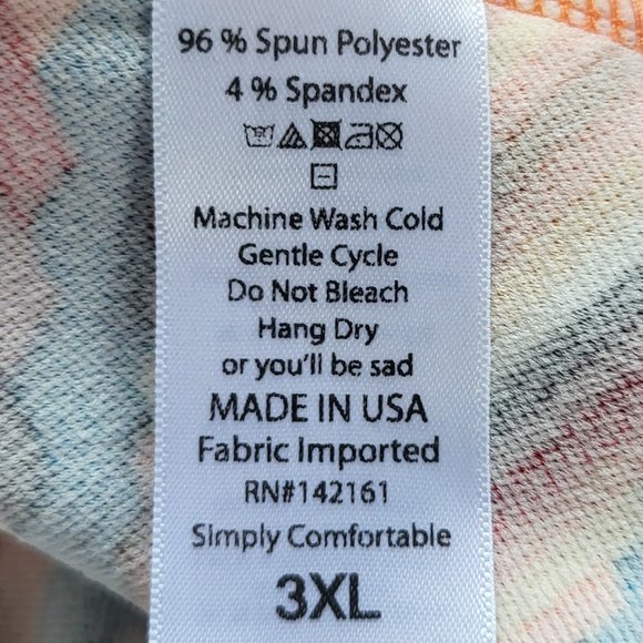 LuLaRoe NWT 3XL Amelia Dress - Shades of Orange Geometric - Dress has Pockets!! - Picture 8 of 8